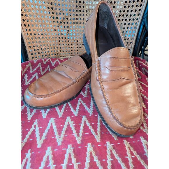 Cole Haan Mens 10M Brown Leather Penny Loafers Casual Dress Shoes C24507 Preppy main image 11